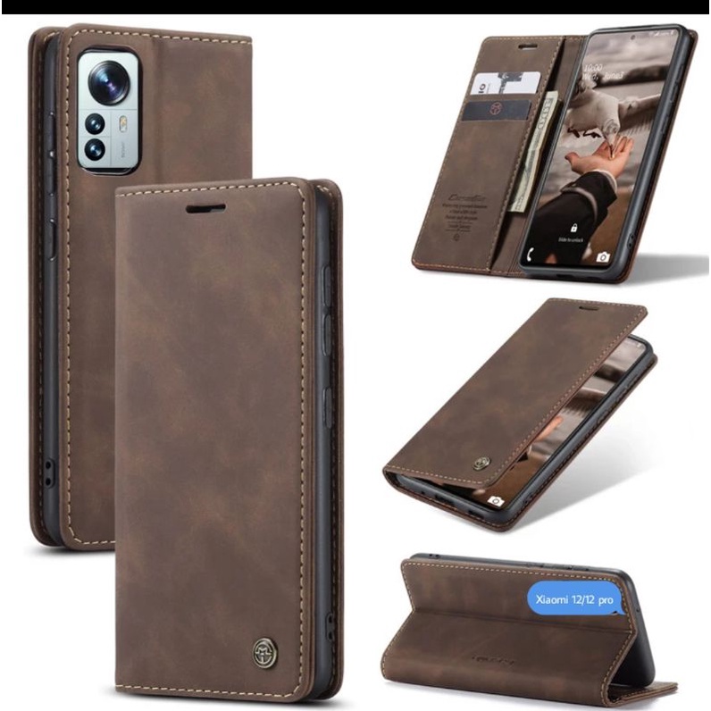 Xiaomi 12/ Xiaomi 12 pro Flip Case Wallet Leather cover kulit original casing