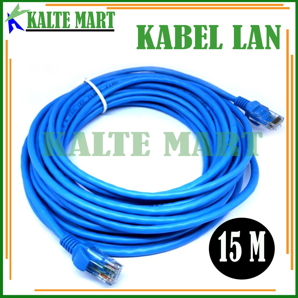 KABEL LAN UTP 15M RJ45 CAT5E 15 METER / UTP NETWORK CABLE 15M/JARINGAN