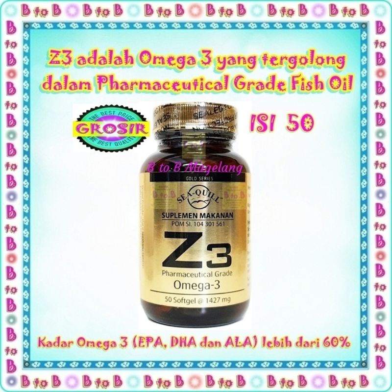 Sea Quill Z3 - Sea-Quill Z 3 - 19557 - Sea Quill Omega 3 Z3 - Omega 3 Salmon Z-3 - Grosir Sea Quill 