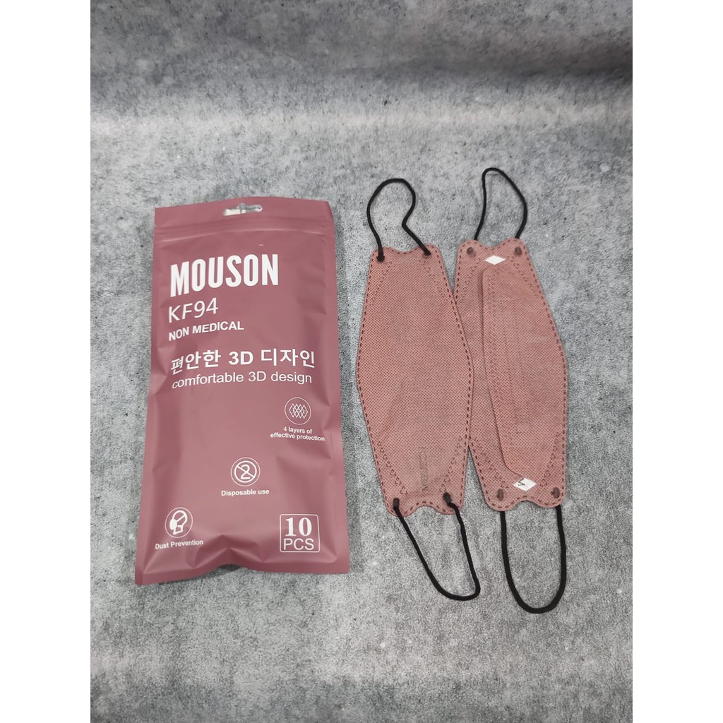 MASKER KF94 MOUSON EMBOSS EARLOOP KOREA 4PLY MASKER MOUSON 4D IMPORT KF 94