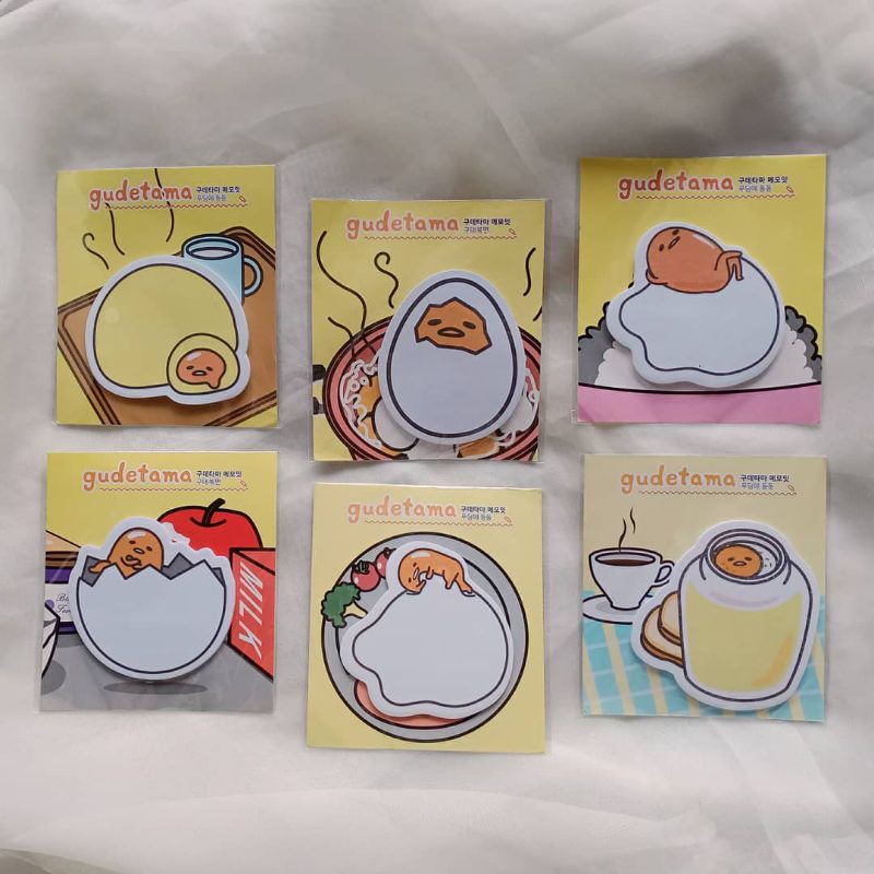 

Sticky Notes Gudetama | 20 lembar memo karakter gudetama lucu untuk catatan pengingat