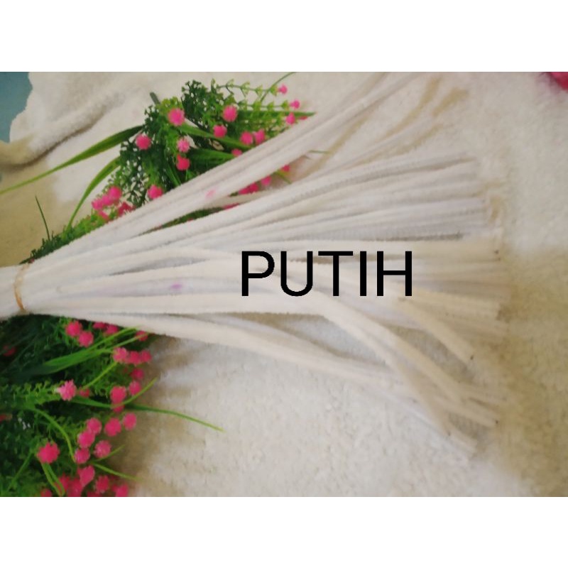 50 PCS kawat bulu mercy polos pipe cleaner 6 mm pj 30 cm