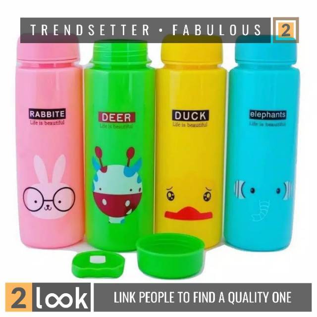 2look - BOTOL MINUM Anak Karakter - Botol Motif Animal BO183
