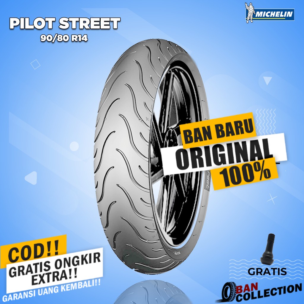 Ban Motor Matic // MICHELIN PILOT STREET 90/80 Ring 14 Tubeless ban motor matic tubles ring 14 ban m