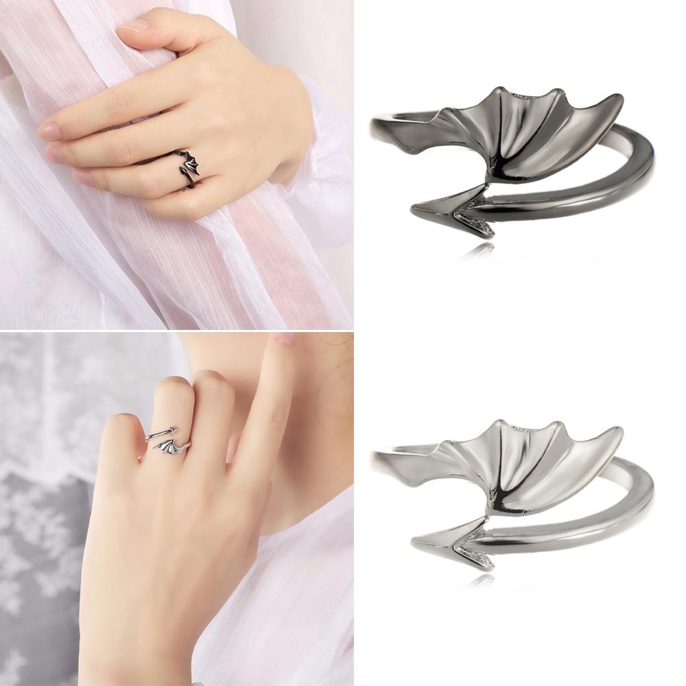 Lily Cincin Terbuka Naga Gothic Punk Style Alloy Evil Vampire Rings