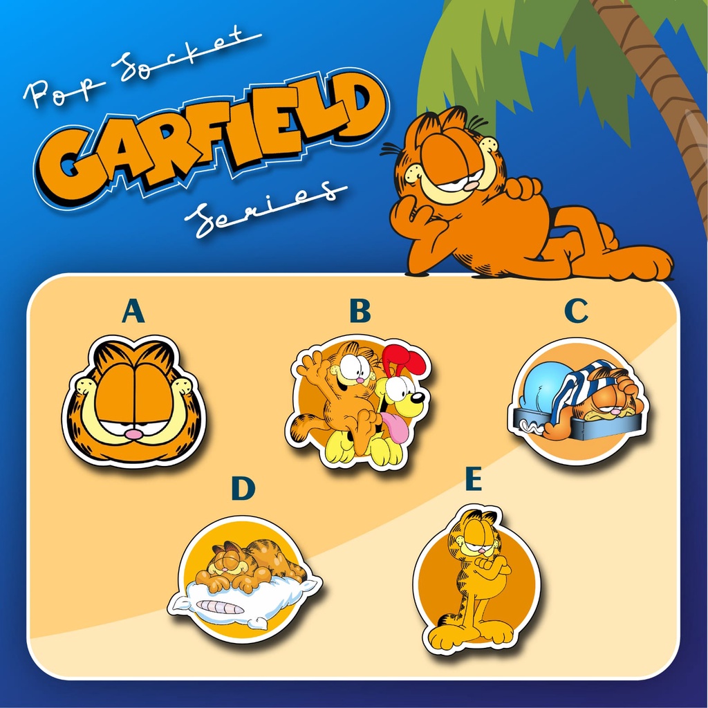 POP SOCKET GARFIELD / CARTOON GARFIELD / PHONE HOLDER GARFIELD/ HP STAND GARFIELD