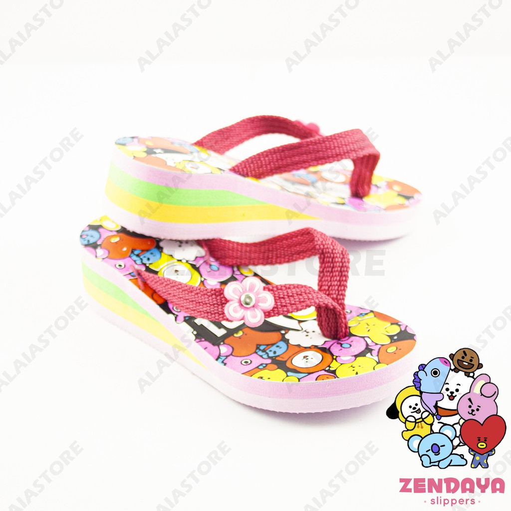 Sandal jepit anak BT21 Hak Zendaya 26 - 35 / sendal jepit anak perempuan