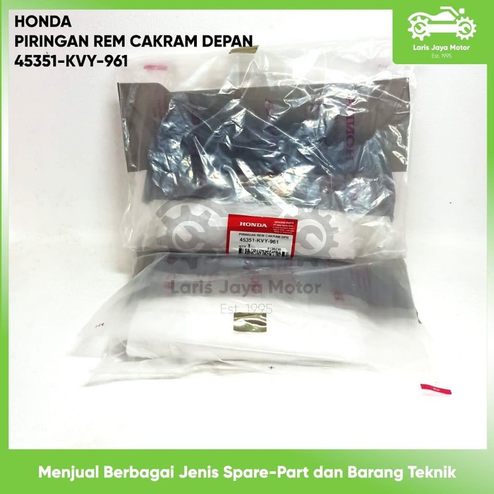 PIRINGAN REM CAKRAM DEPAN BEAT, BEAT FI CBS, ALL N 45351 KVY 961 ORIGINAL ASLI HONDA PIRINGAN DEPAN 