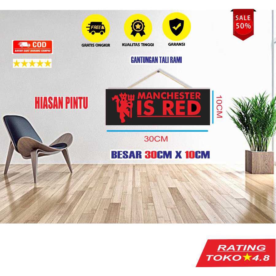 Hiasan Dinding Dekorasi Pajangan Dinding Kayu Manchester United Walldecor Keren