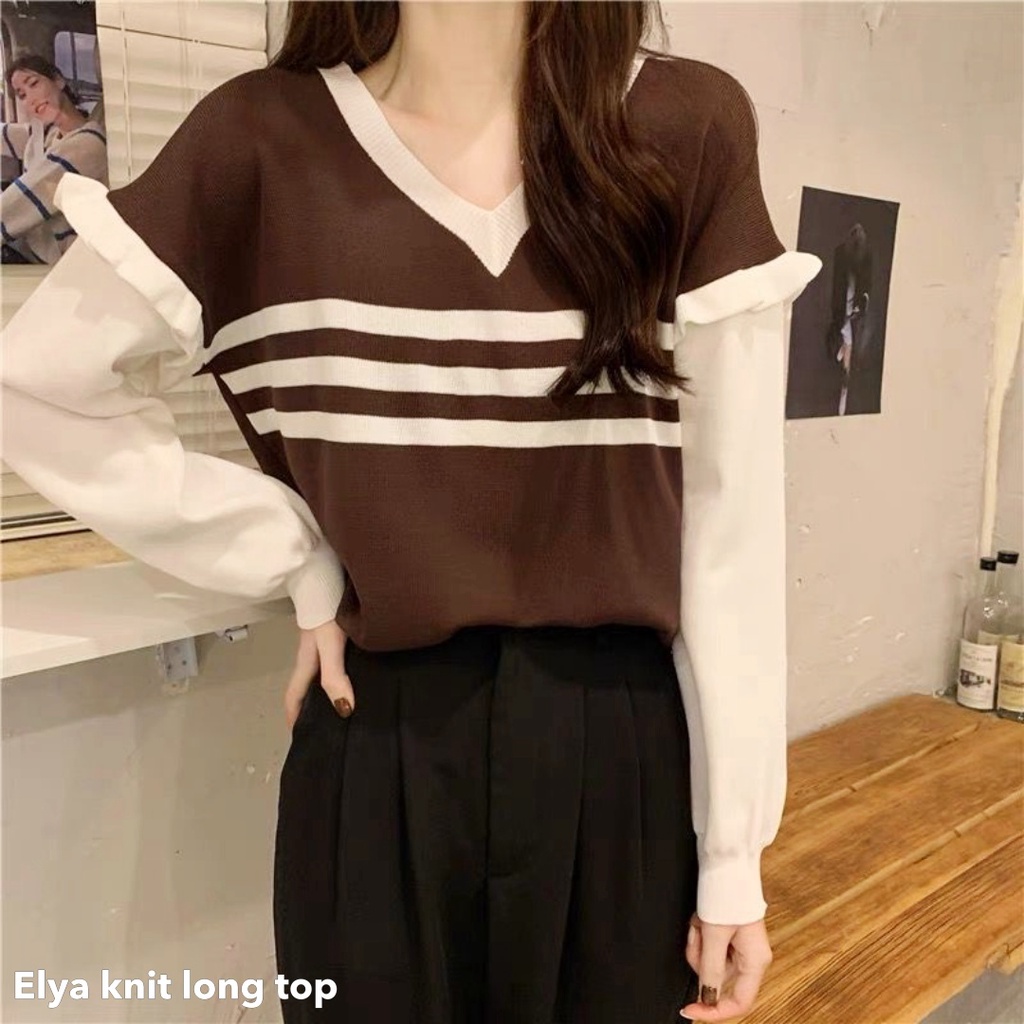 Elya knit long top - Thejanclothes