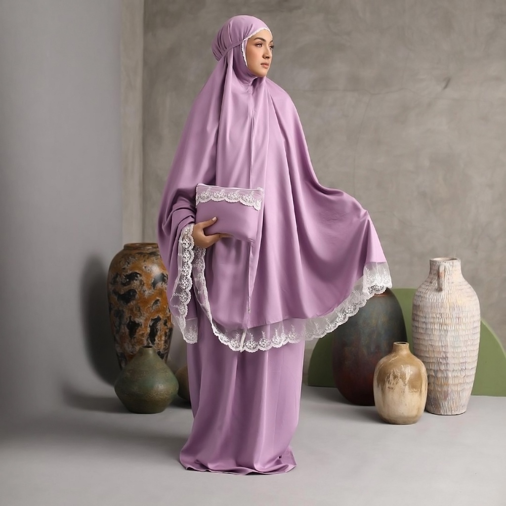 Mukena  DewasaTraveling Kyra Katun Premium Ermina