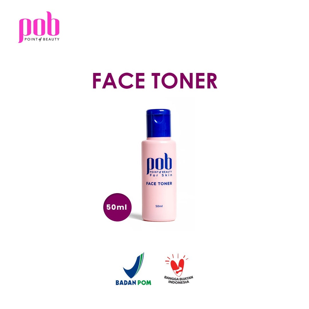 POB Face Toner - Toner Wajah Eksfoliasi - Toner Wajah Glowing 50ml BPOM