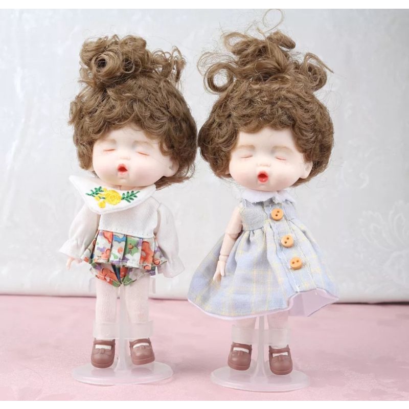 Boneka Saku Keberuntungan Lucu Rambut Kribo mini OB11 set 2pcs