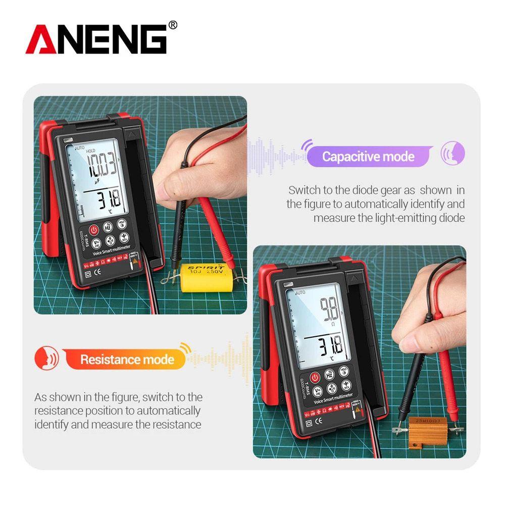 POPULAR Populer Digital Smart Multimeter Multifungsi 6000menitan Tester Transistor Jarak Otomatis