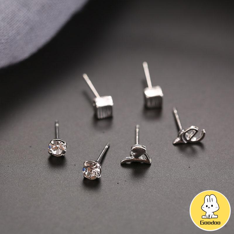 Set 7 Pasang Anting Kombinasi Model Sederhana -Doo