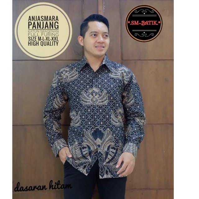 Kemeja Batik ANJASMARA Panjang Katun Full Furing Murah