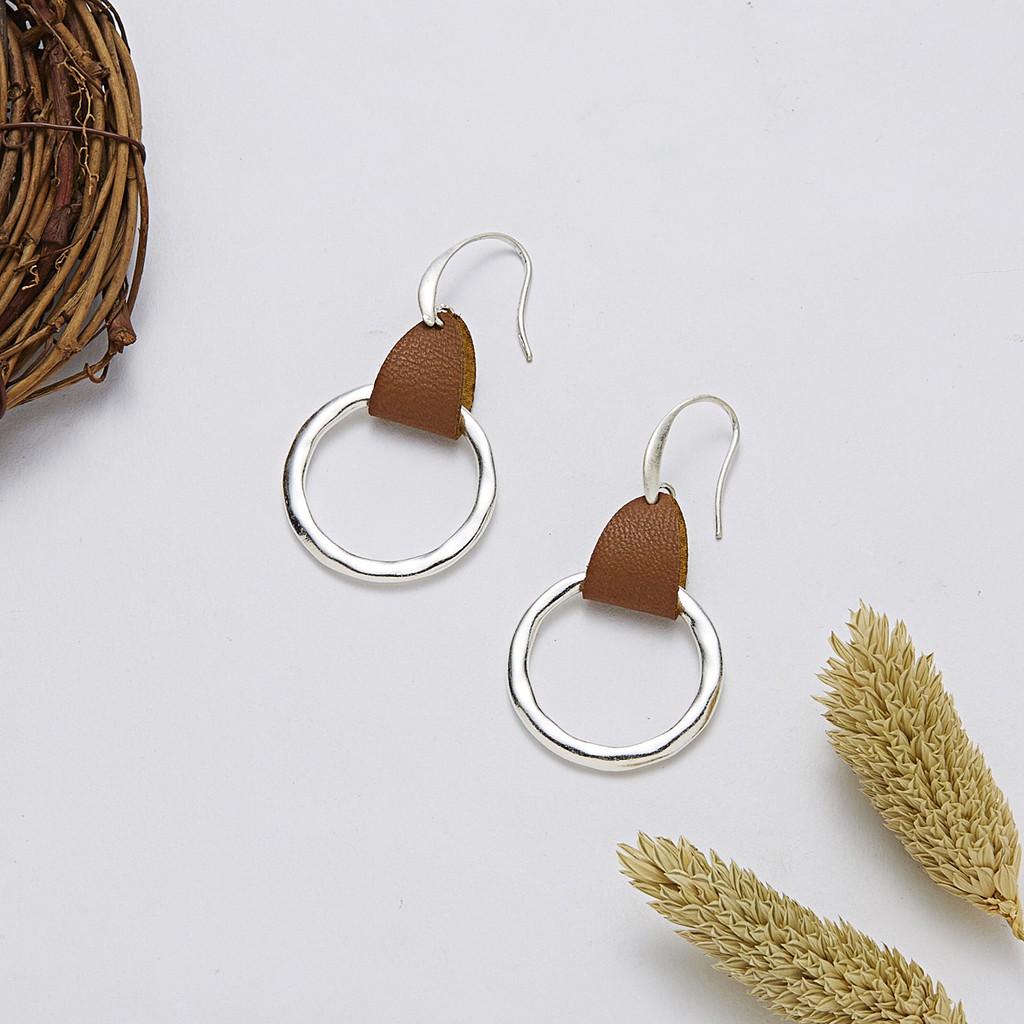 Korean style geometric earrings ladies large double loop fashion ear hook earrings factory wholesale