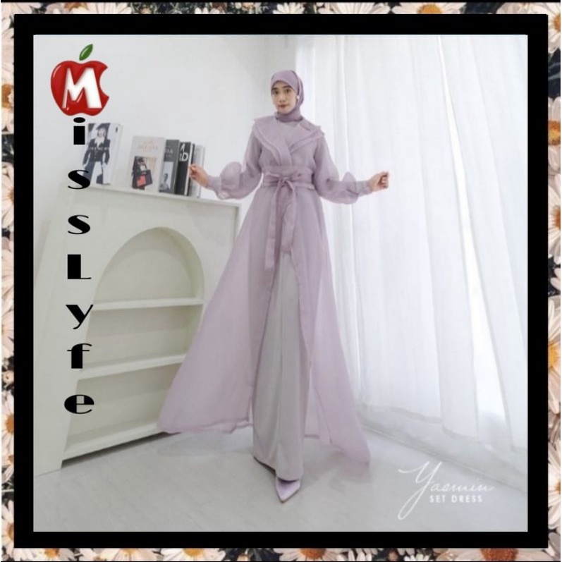 yasmine set dress 11 zeline dress ori misskamihijab bahan cey crincle Ⓜ️ MissLyfe