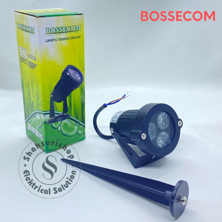 BOSSECOM LAMPU TAMAN TANCAP BE 041 A LAMPU SOROT MURAH 3 MATA 3 WATT