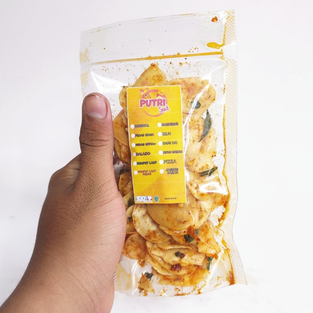 Keripik Seblak Ikan Putih 50gr Extra Daun Jeruk