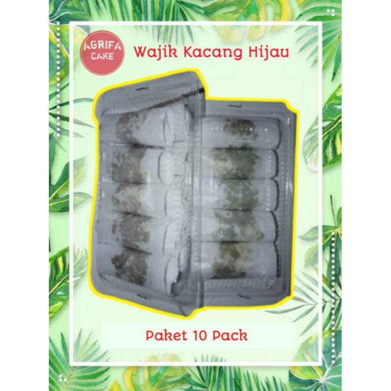 

Wajik/wajit kacang ijo khas bandung Cemilan tradisional paket 10 pack