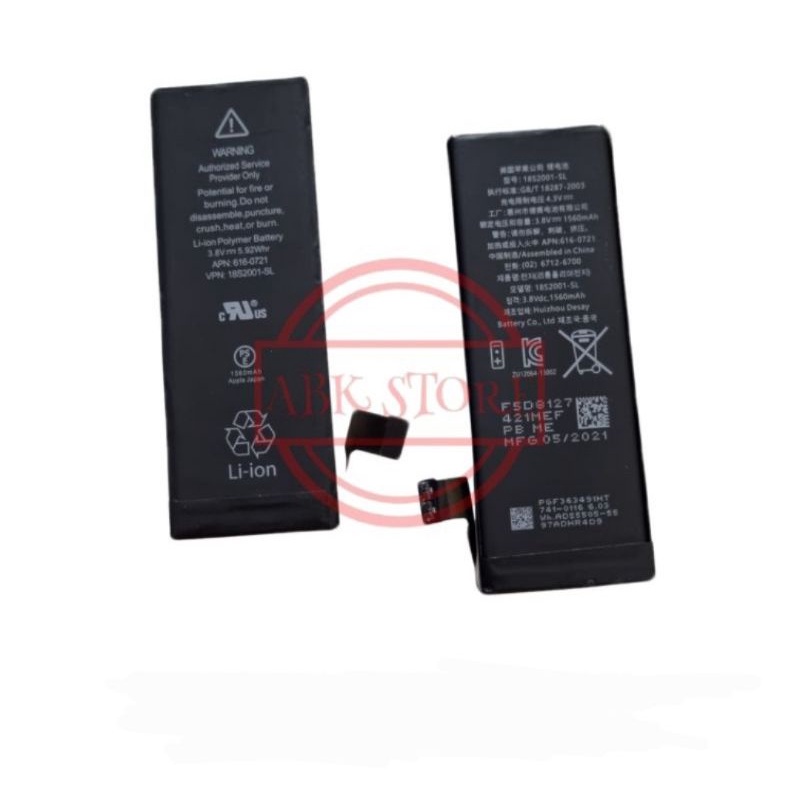 BATRE BATERAI BATTERY FOR IP 5S / 5C 1560MAH