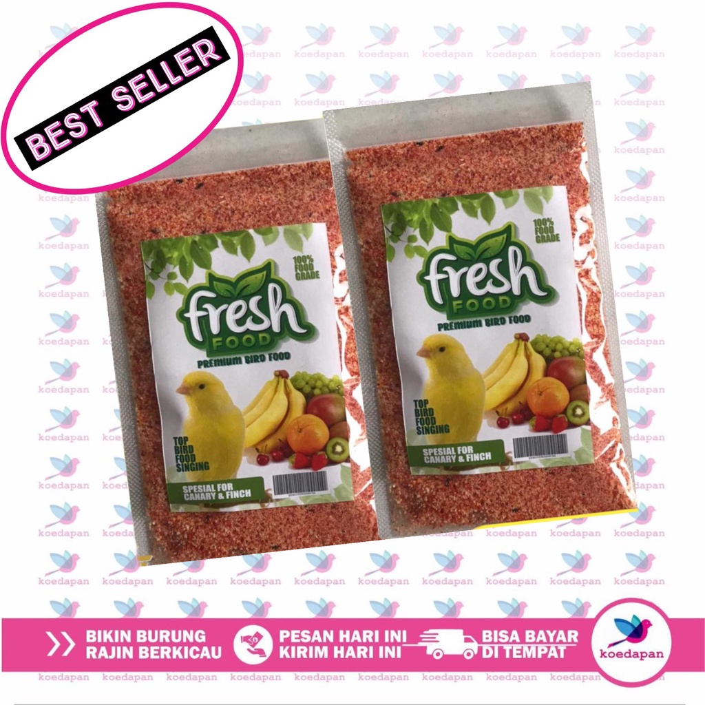 MAKANAN BURUNG FRUITY MIX FRESH CEDE KENARI RASA BUAH BUAHAN - KOEDAPAN BIRD SHOP