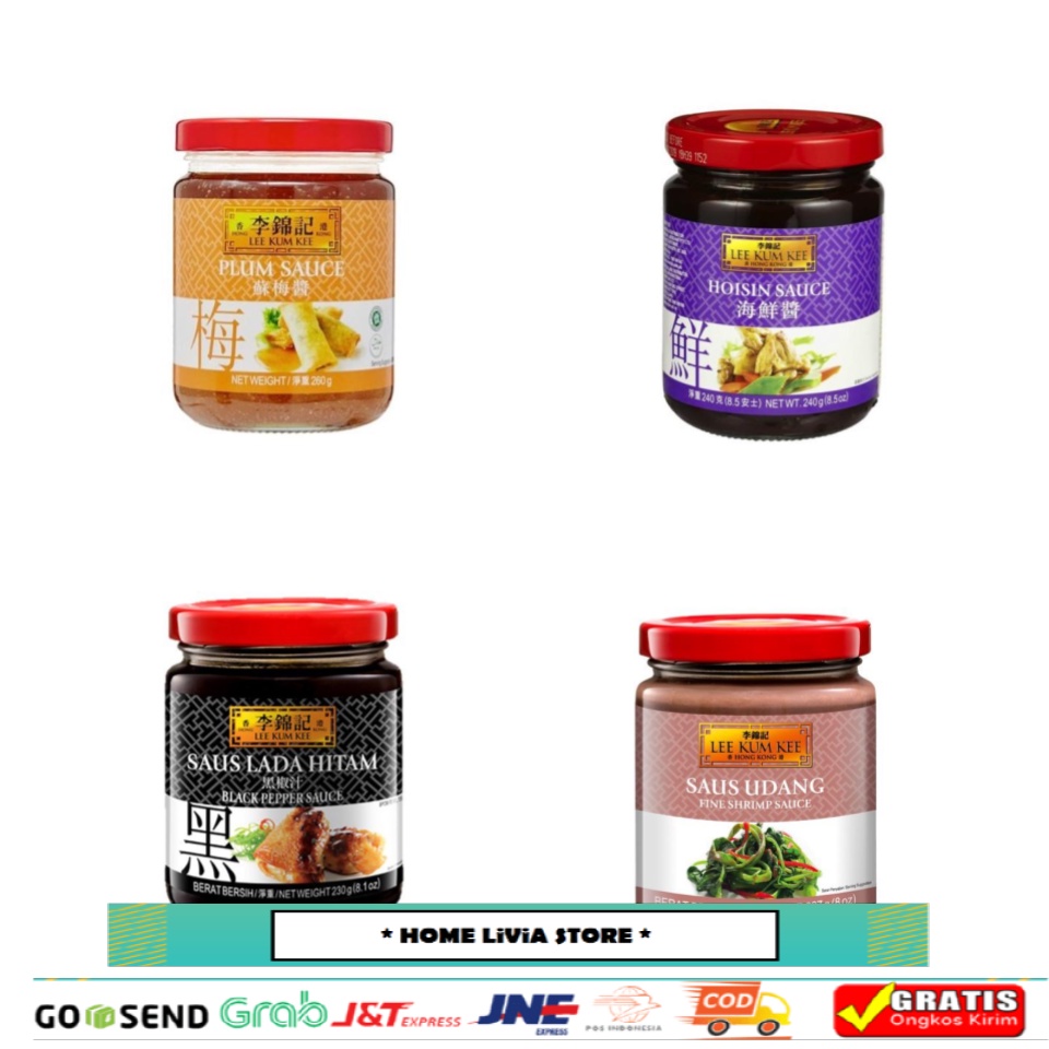 

Lee Kum Kee Sauce Paket (Plum Sauce + Hoisin Sauce + Black Pepper Sauce + Fine Shrimp)