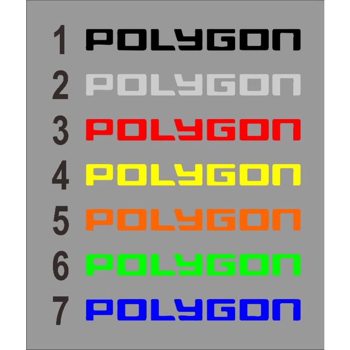 stiker cutting Polygon bahan pospor sepeda MTB