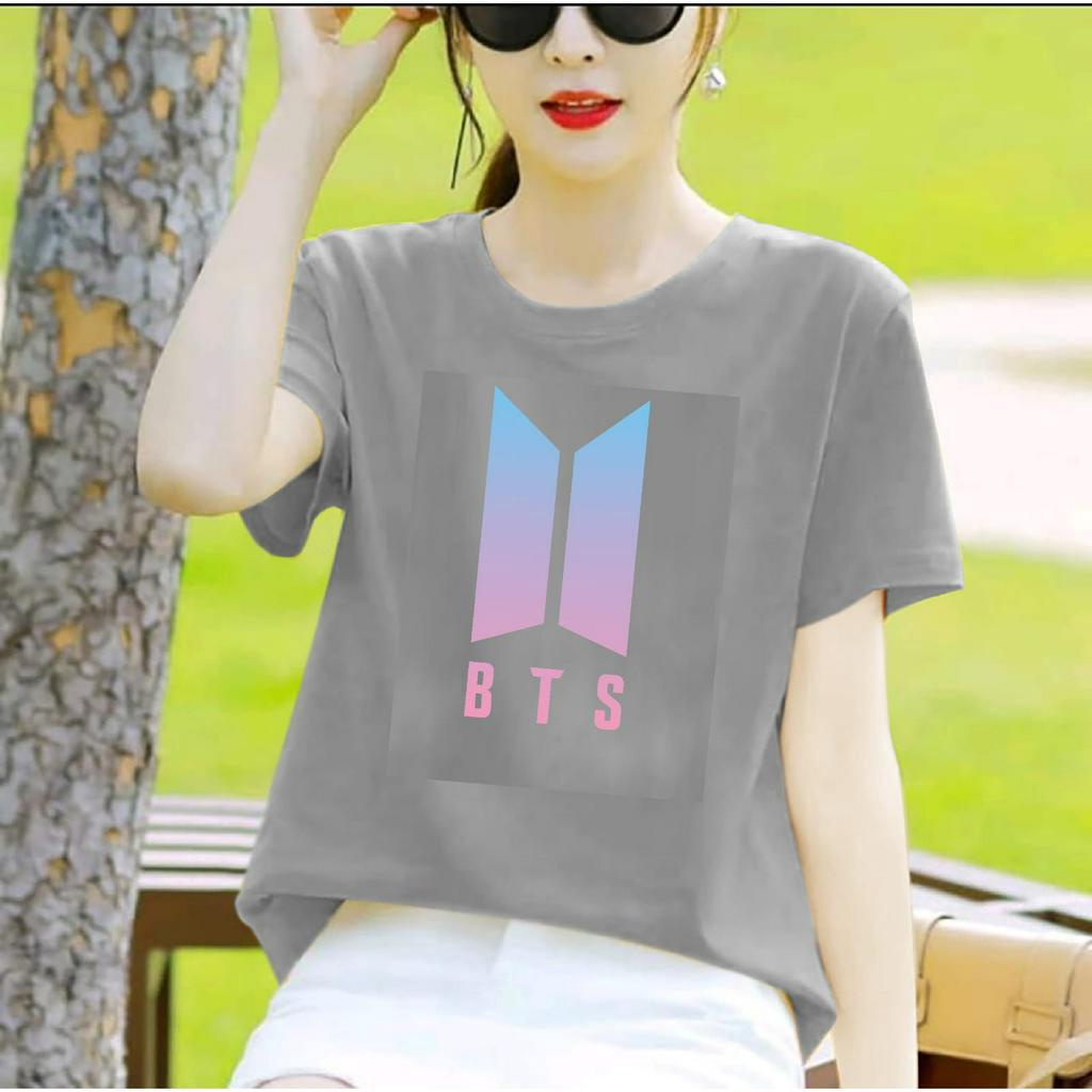 ( BISA COD ) BAJU ATASAN TRENDY BTS GIRL PENDEK-KAOS DISTRO CEWEK KEREN LENGAN PENDEK MASA KINI DAN TERLARIS