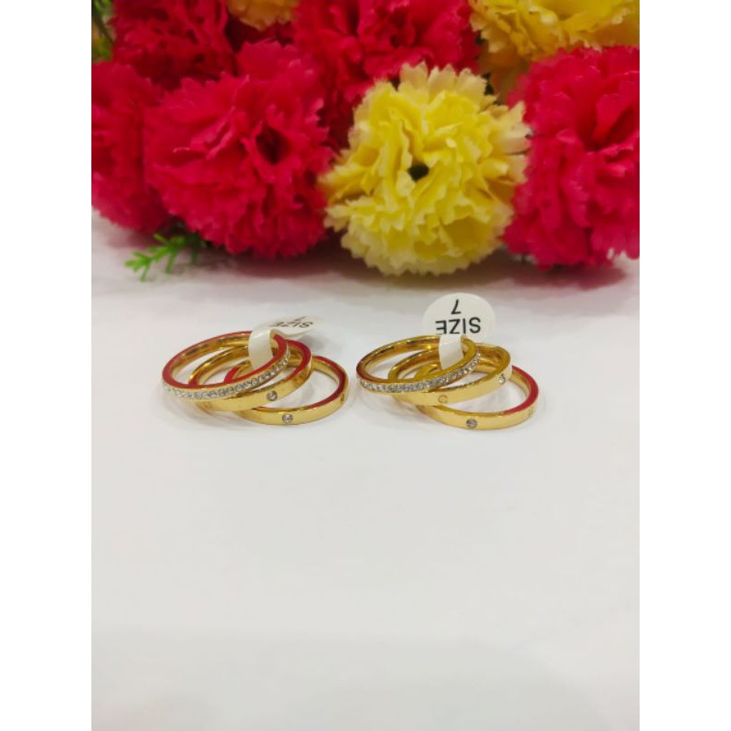 cincin titanium cartier 3 satu set