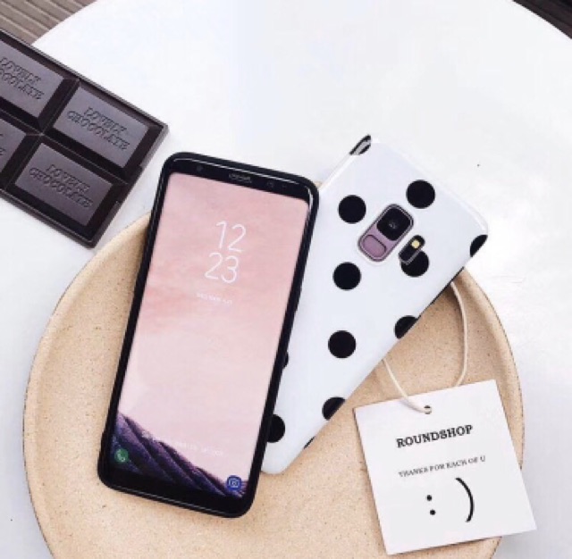 Polkadot Glossy Soft Case Samsung S7edge S8 S8+ S9 S9+ Note8 9 S10 S10+ Note10 Note 10 plus S7 edge