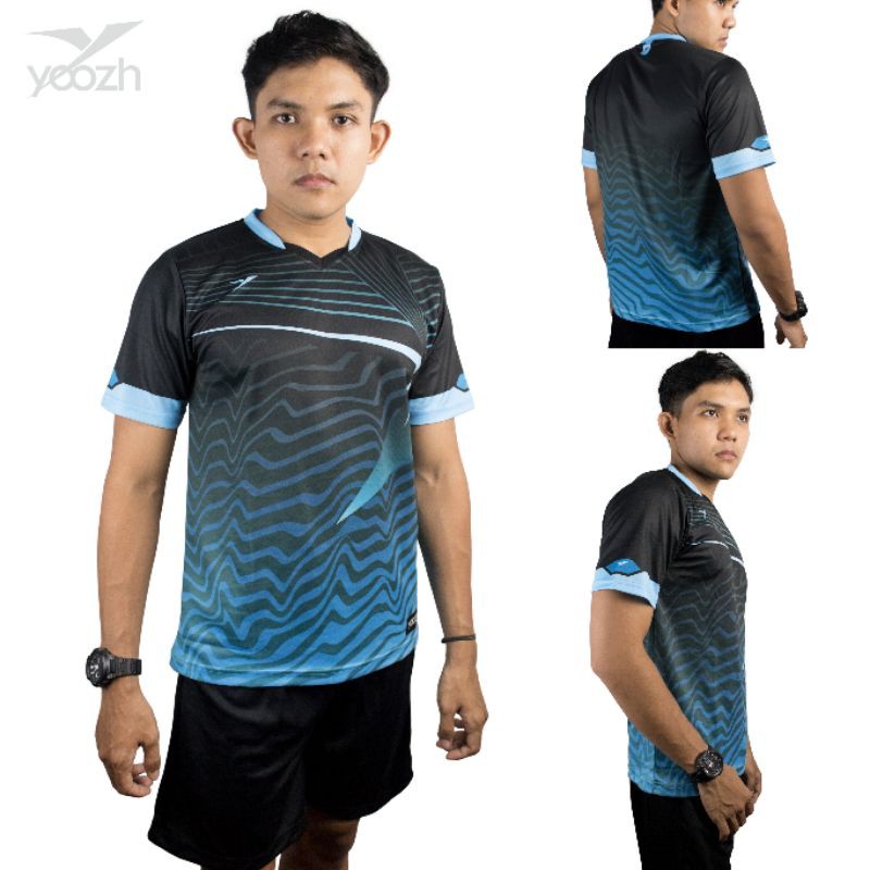 Baju badminton Yoozh V-DESSERT BLUE jersey badminton yoozh kaos badminton original