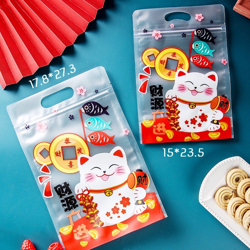 

PLASTIK KLIP IMLEK MONEY CAT ZIPPER BAG IMLEK 1PCS