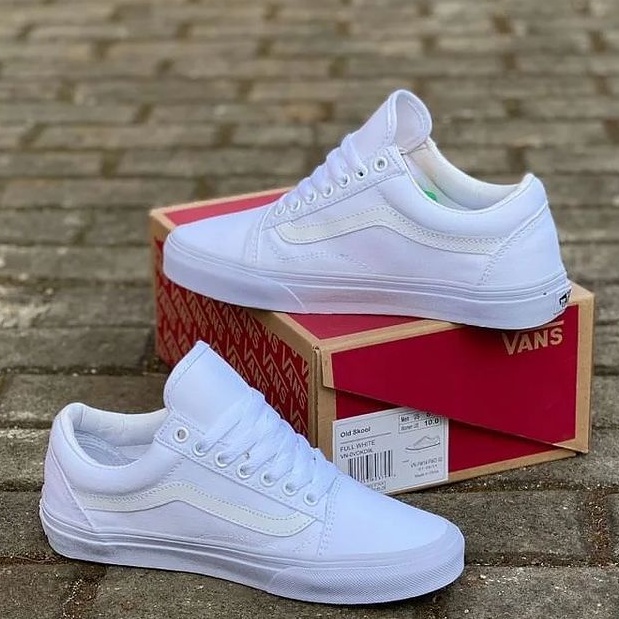 Sepatu Vans Oldskool Premium  Sneakers Pria Kasual Murah Sepatu Vans Putih Polos Classic Terbaru