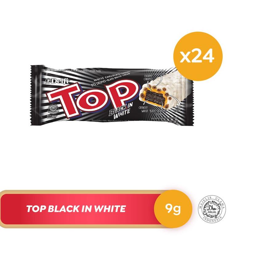

BEST SELLER Delfi Top Wafer Black in White 24 x 9 gr (1 box) SF5~