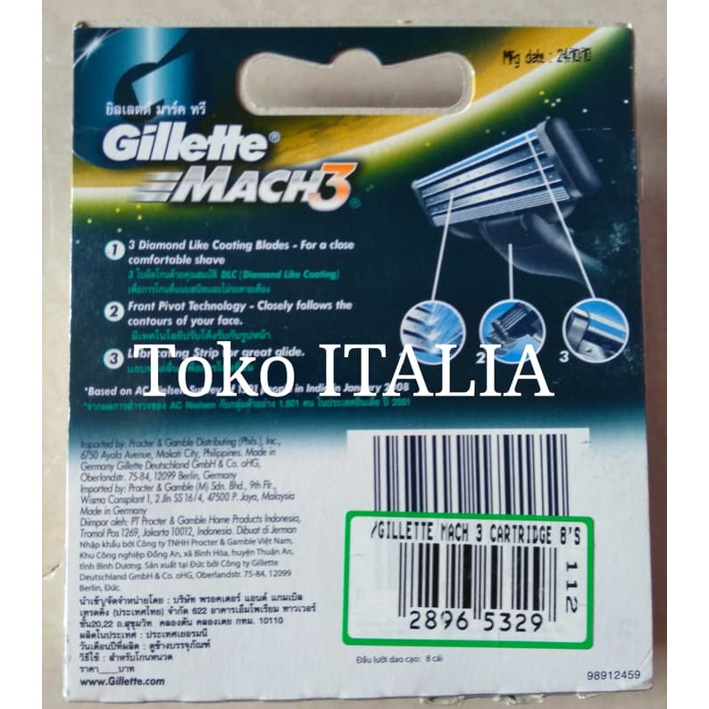 

Gillette Mach3 Isi 8 Refill