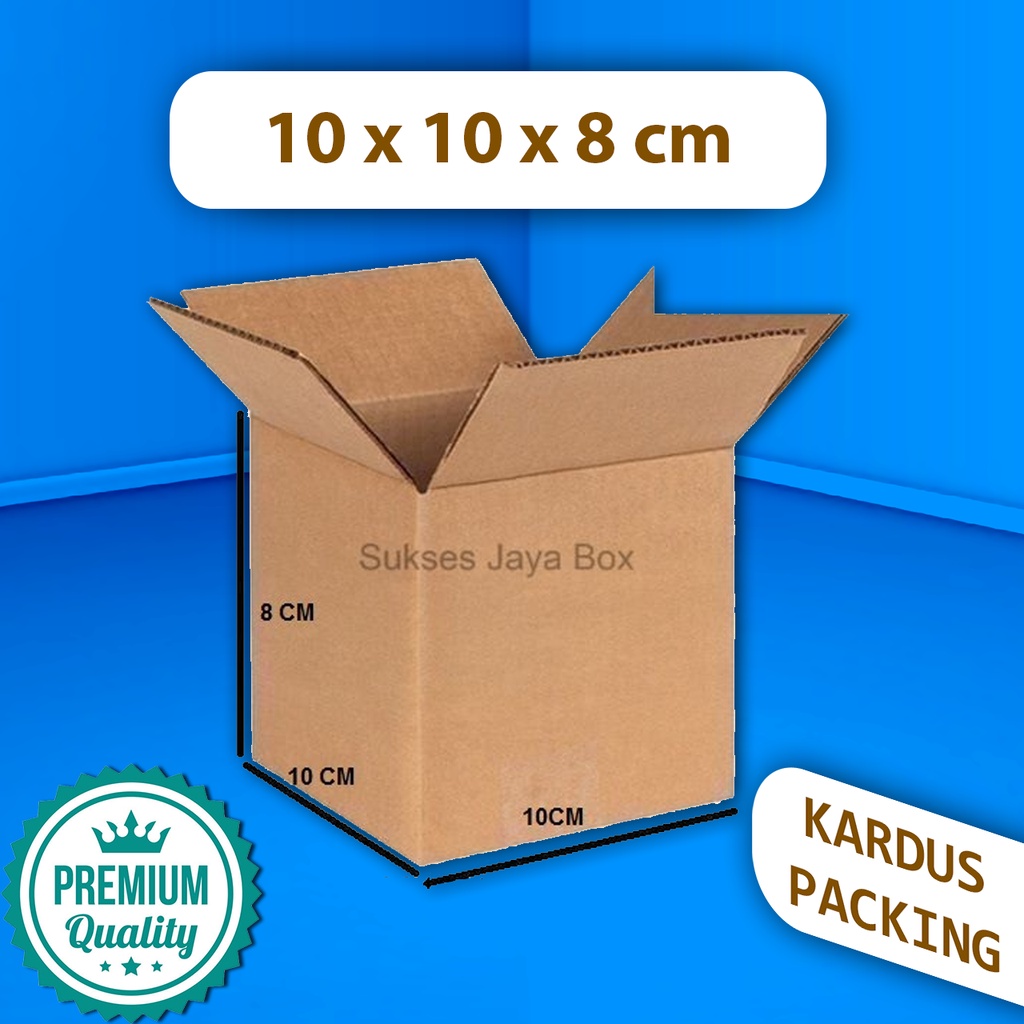 

{ISI 5 pcs} Kotak Kardus Dus Karton Box Packing Packaging ukuran 10x10x8cm Polos