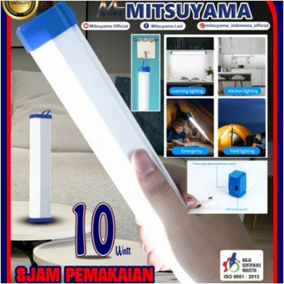 Lampu Belajar 10w MS-E7610 mitsuyama emergency cas Neon LED portable