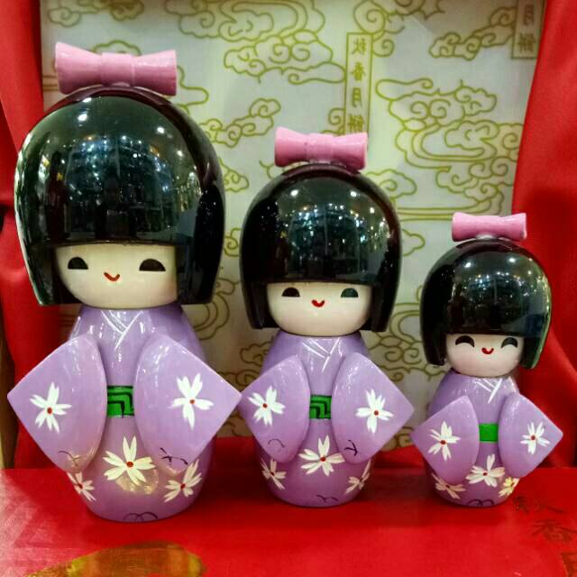 Kakeshi doll / hiasan rumah / boneka jepang / boneka Kayu / souvenir / pajangan rumah