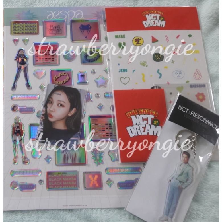 official md epoxy karina set aespa deco hotsauce keyring resonance reso taeyong 2020 nct 127 dream