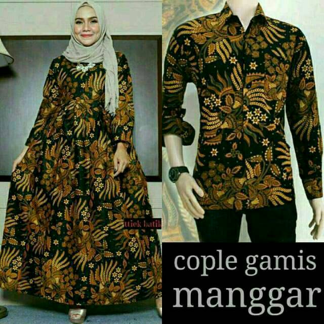 Couple hem baju batik seragam batik anggar