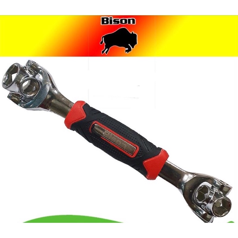 Kunci Sock Serbaguna BISON 8 in 1 Kepala Putar - Kunci Stang Shock Multi - Multifunction Wrench