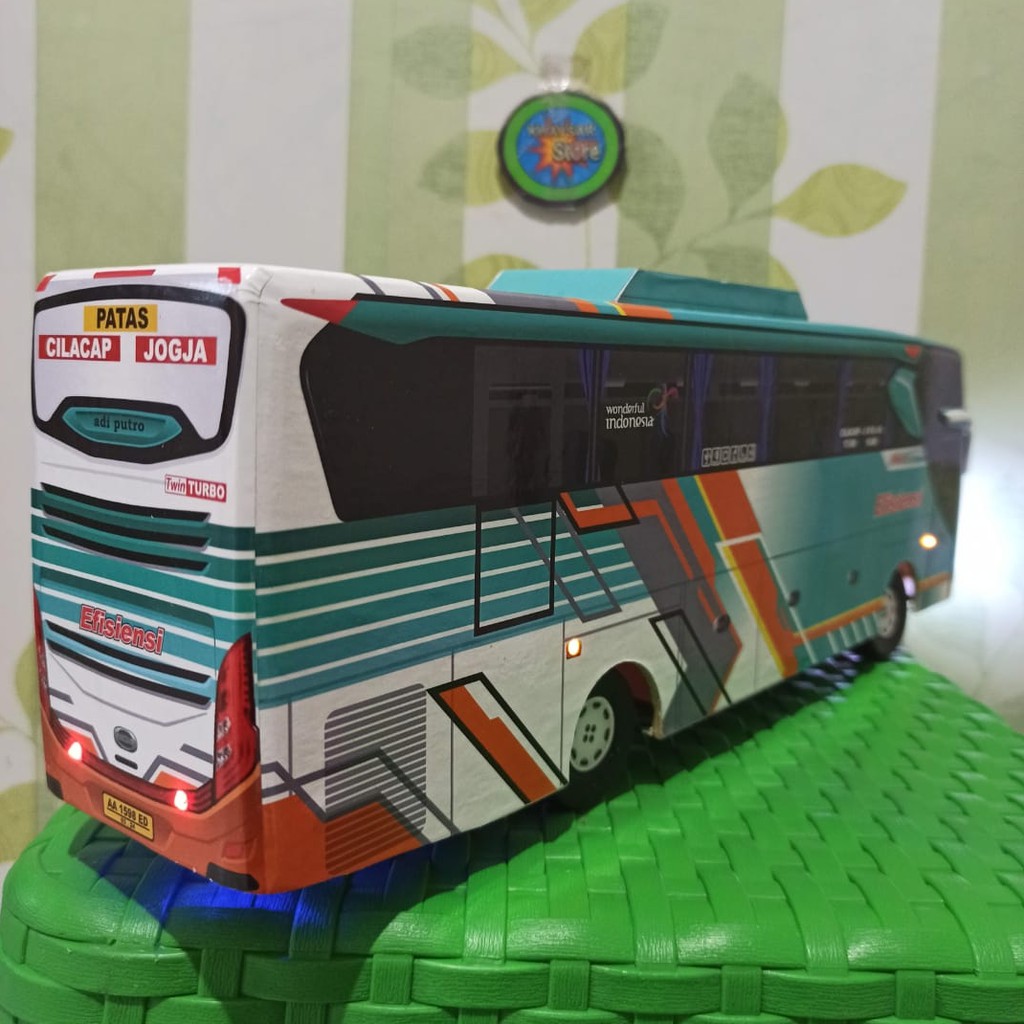 miniatur bus bis shd EFISIENSI plus lampu