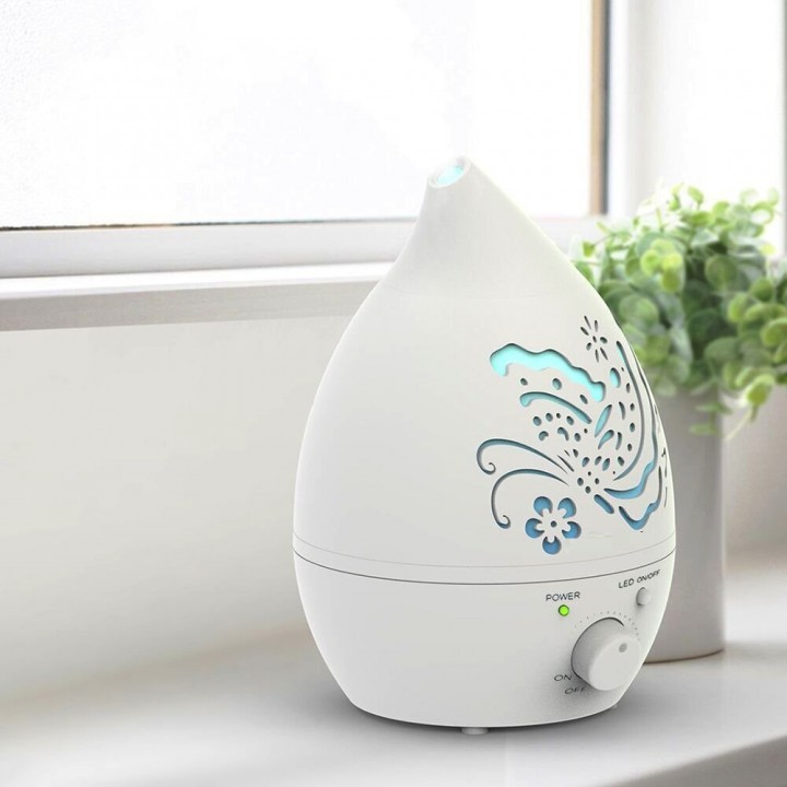 Carved Design Air Humidifier Ultasonic Aroma Diffuser - 1.3L