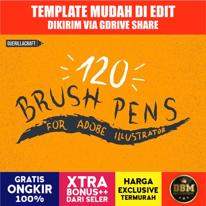 120 Brush Pens  Adobe - Illustrator