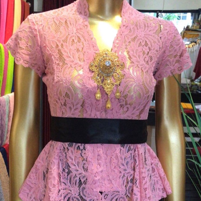 Kebaya cord nude pink