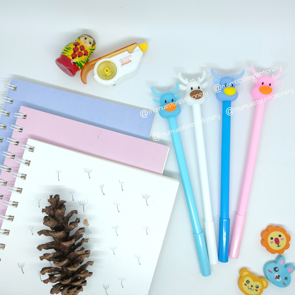 

PULPEN BERKARAKTER DEER HEAD 12PCS /gel pen / Ink gel pen