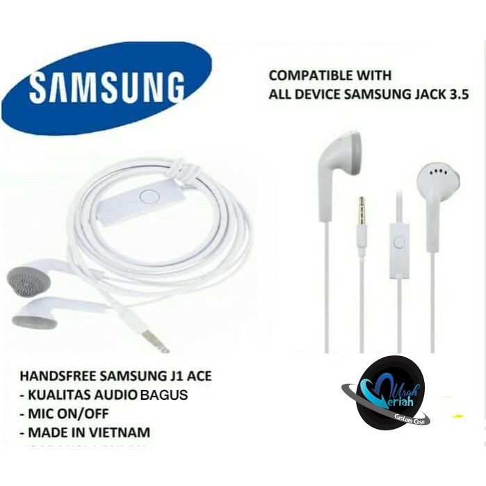 Headset Headsfree henset Hf Samsung J1ace , J2prime , J3 , J5 ,A10s , s5830 original VIETNAM MM2270