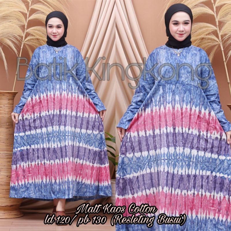 DASTER JUMBO ABSTRAK JUMPUTAN PANJANG SEMATAKAKI RESLETING BUSUI DEPAN RESLETING BUMIL FRIENDLY DRESS WANITA KEKINIAN KAOS KATUN TEBAL ADEM SERAP KERINGAT